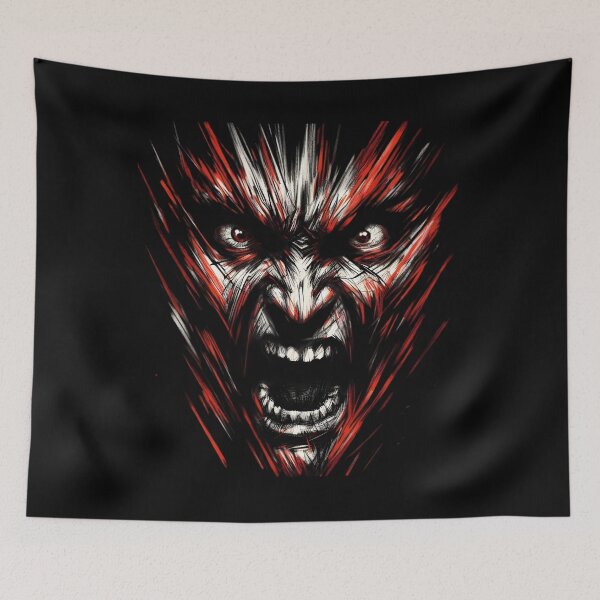 Item preview,  Intense Fury Abstract Face Art designed and sold by pumsquare.