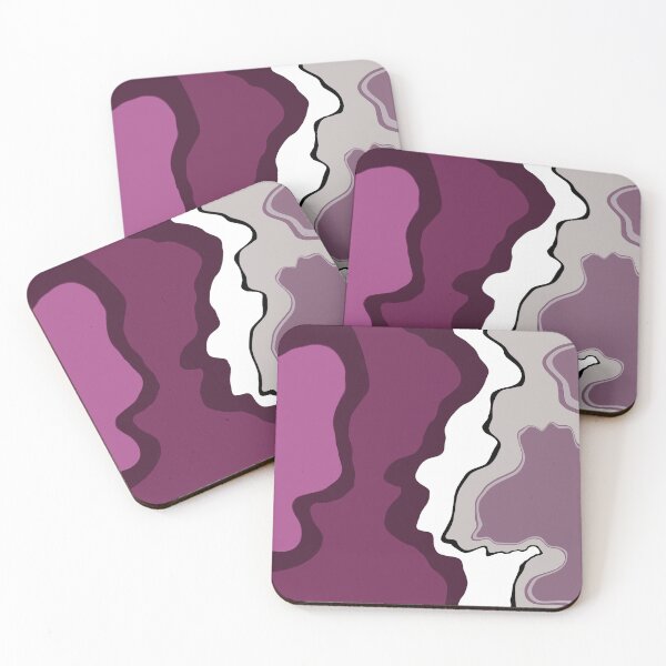 Item preview, Retro Swirls Liquid Swirl Abstract Pattern 70s Style Pinkish Maroon 1 of 4 designed and sold by Beachy.