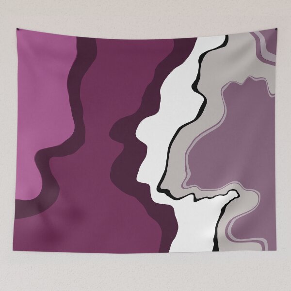 Item preview, Retro Swirls Liquid Swirl Abstract Pattern 70s Style Pinkish Maroon 1 of 4 designed and sold by Beachy.