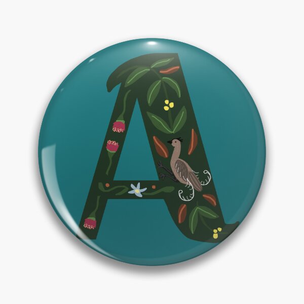 Item preview, Teal Letter A - Australian Folk Art Alphabet  designed and sold by Donnahuntriss.