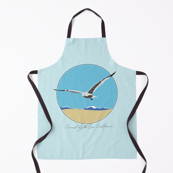 Item preview, Carmel-by-the-Sea, California Sea Gull Flying Over Beach with Waves Design designed and sold by laughingwillows.
