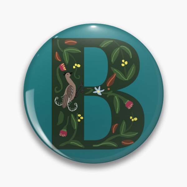 Item preview, Teal Letter B - Australian Folk Art Alphabet  designed and sold by Donnahuntriss.