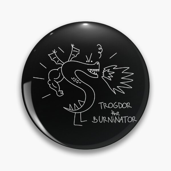 Item preview, Trogdor the Burninator Black designed and sold by ChuckleApparel.