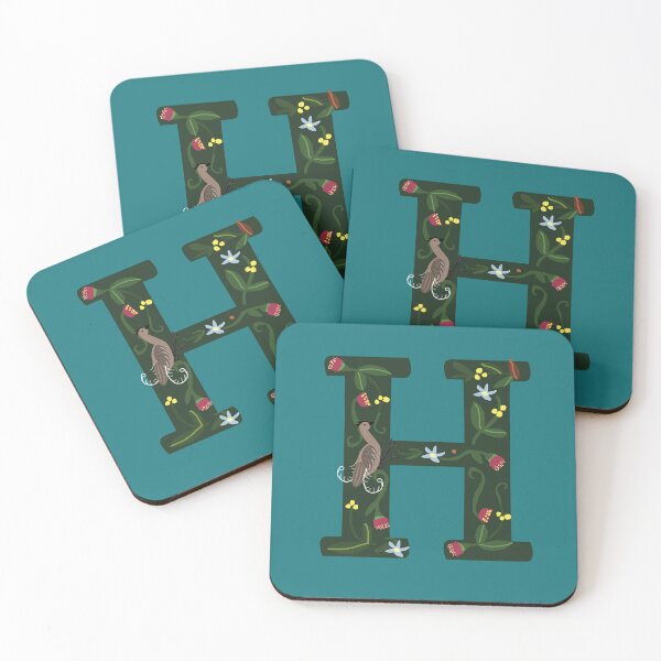 Item preview, Teal Letter H - Australian Folk Art Alphabet  designed and sold by Donnahuntriss.