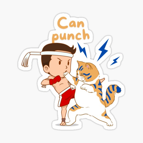 Item preview, Cat boxing with people, Cat boxing Thai designed and sold by makarmsalid.