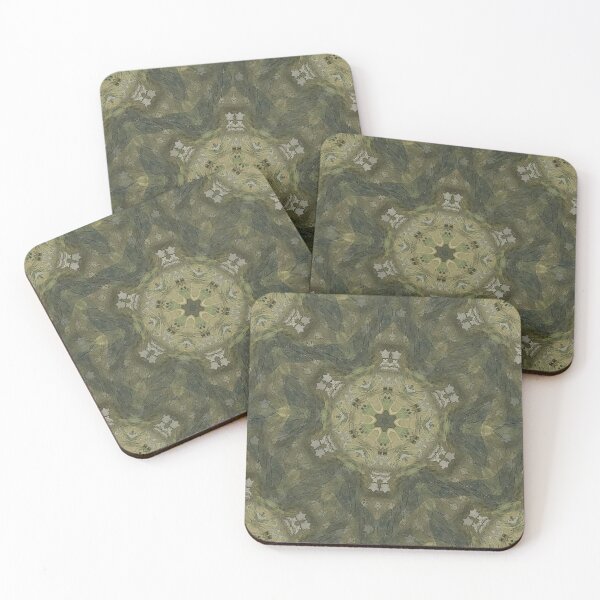 Item preview, Nautical Ship Wheel Pattern in Olive Green designed and sold by Artistestella.