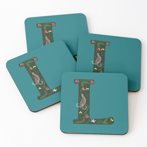 Item preview, Teal Letter L - Australian Folk Art Alphabet  designed and sold by Donnahuntriss.