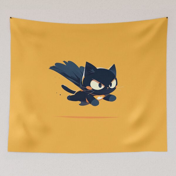Item preview, Supercat: Playful Hero in Minimalist Style designed and sold by Windy-market.