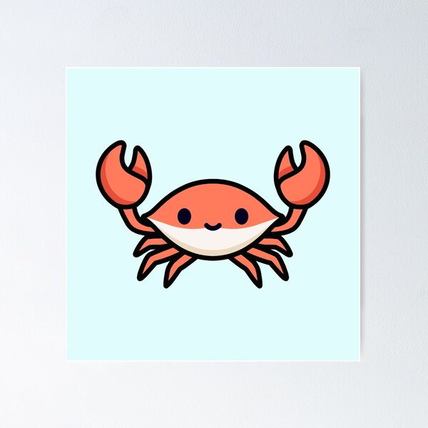 Kawaii Sea Animals Set Poster