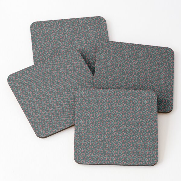 Item preview, Wild and wandering floral repeat pattern in rustic red and tones of green designed and sold by SCdesignqld.