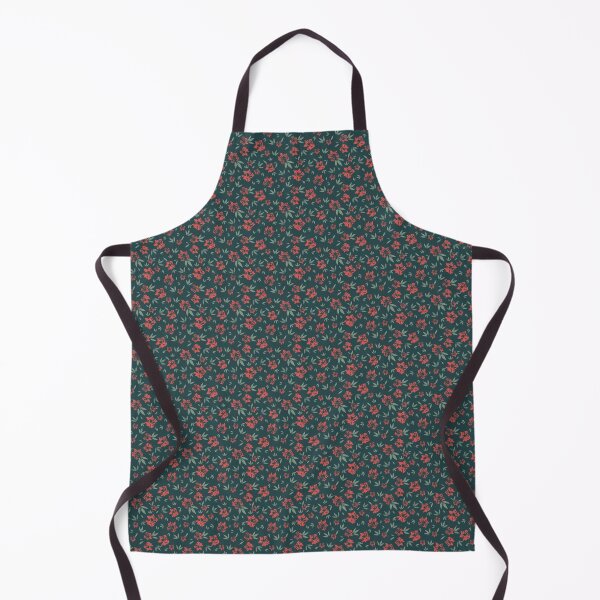 Item preview, Wild and wandering floral repeat pattern in rustic red and tones of green designed and sold by SCdesignqld.