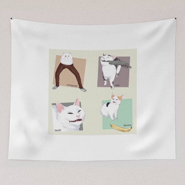 Item preview, Four 4 Horsemen of the Apocalypse - Cat Meme Catto  designed and sold by mik kan.