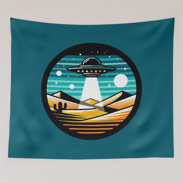 Item preview, UFO Desert Night designed and sold by roswellboutique.