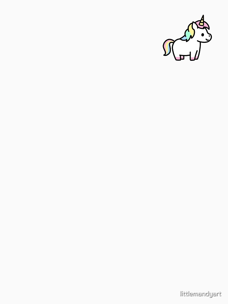 Aperçu 7 sur 7. T-shirt classique avec l'œuvre Licorne créée et vendue par littlemandyart.
