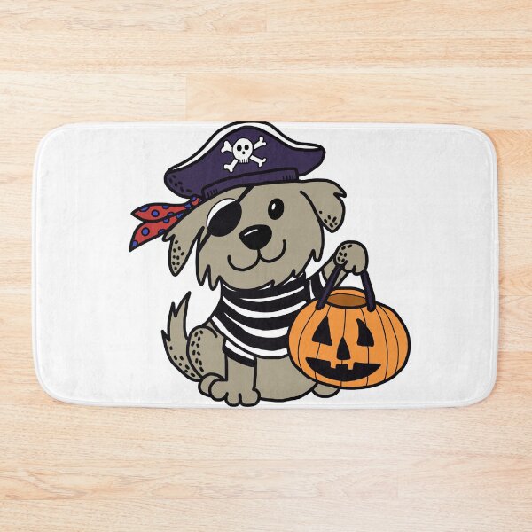 Item preview, Cute Pirate Dog Halloween Costume Pumpkin Jack-o-lantern designed and sold by BlueMoonBarn.