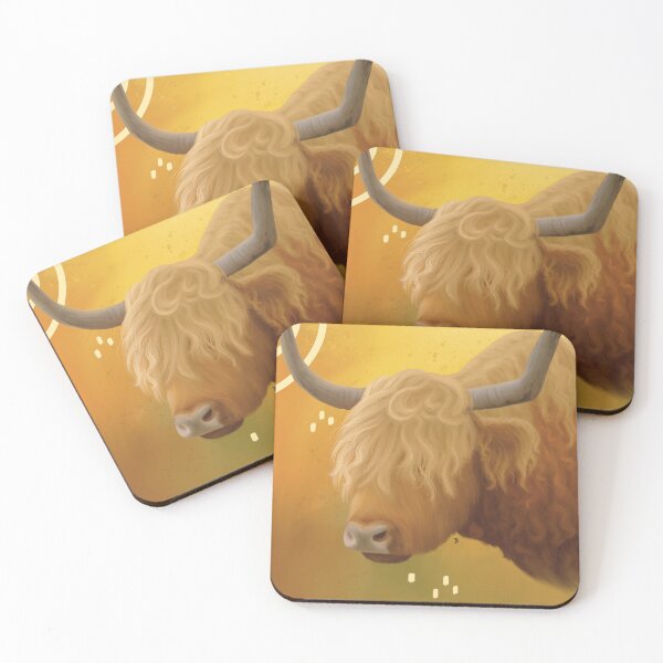Item preview, Abstract Highland Cow Portrait  designed and sold by BellaBoosStudio.