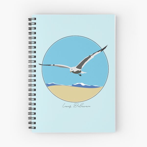 Item preview, Lewes, Delaware Sea Gull Flying Over Beach with Waves Design designed and sold by laughingwillows.