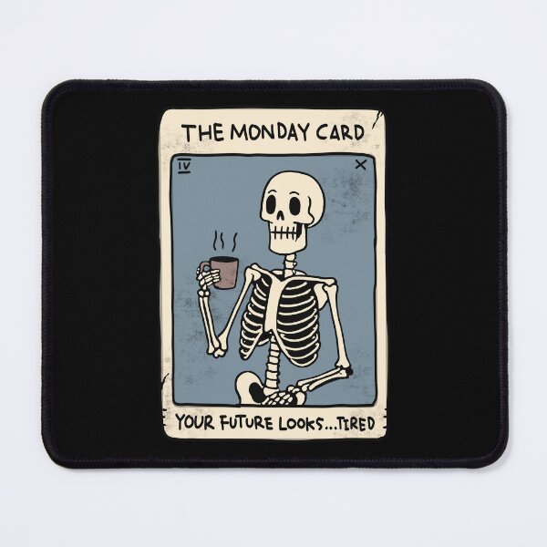 Item preview, The Monday Card - Funny Skull Tarot designed and sold by FlashCraft Design.