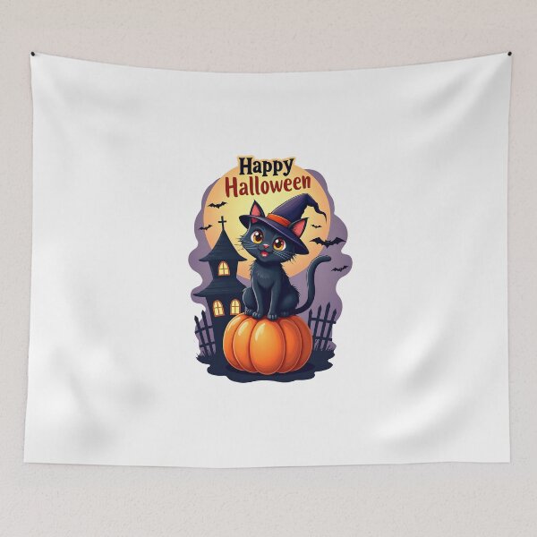 Item preview, Halloween cat in wizzard hat 01 designed and sold by kjp-design.