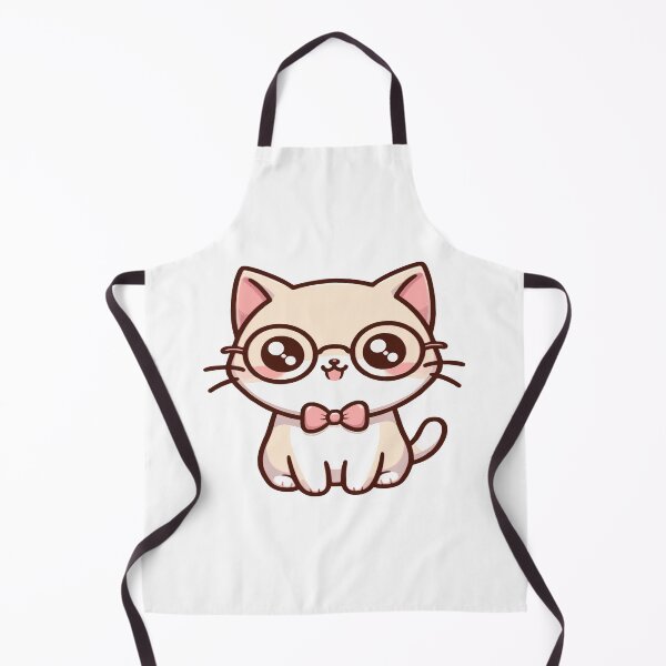 Item preview, Nerd cat 2, cute cat in kawaii chibi style wearing glasses designed and sold by AdrianMDesigns.