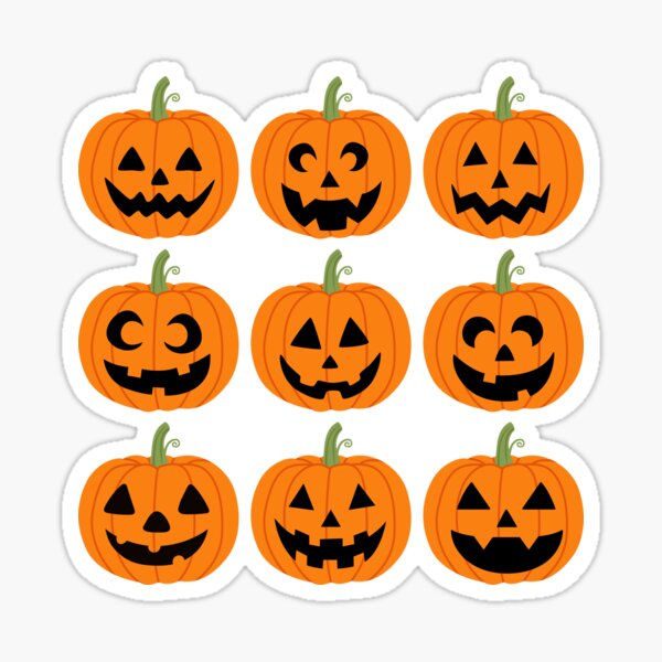Item preview, Happy Pumpkins - Smiling Jack-O'-Lanterns  designed and sold by GreenWig.