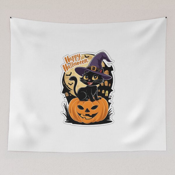 Item preview, Halloween cat in wizzard hat 02 designed and sold by kjp-design.