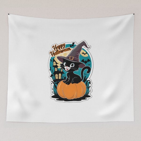 Item preview, Halloween cat in wizzard hat 03 designed and sold by kjp-design.