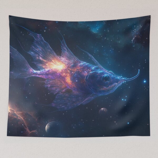 Item preview, Fish swimming in the Milky Way designed and sold by SheldonLin.