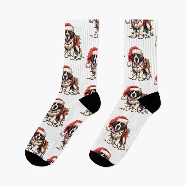 Item preview, St. Bernard Dog Christmas designed and sold by doodIllustrate.