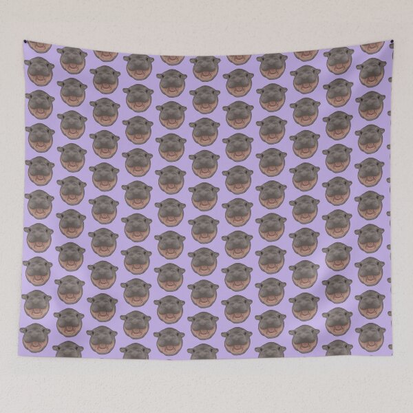 Item preview, Moo Deng Pygmy Hippo Screaming (purple) designed and sold by Magnolia Valley Art.