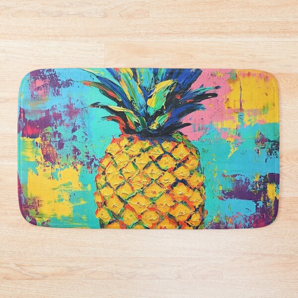 Item preview, Colorful vibrant pineapple painted print designed and sold by dcrc.
