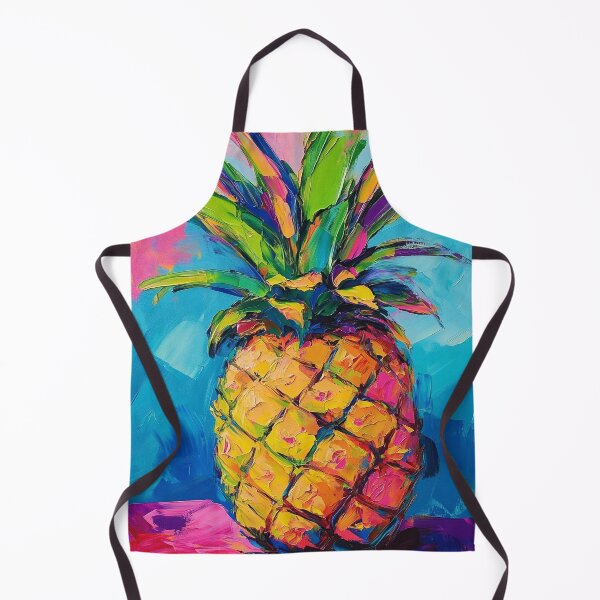 Item preview, Colorful vibrant pineapple painted print designed and sold by dcrc.