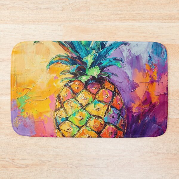 Item preview, colorful vibrant pineapple painted print designed and sold by dcrc.