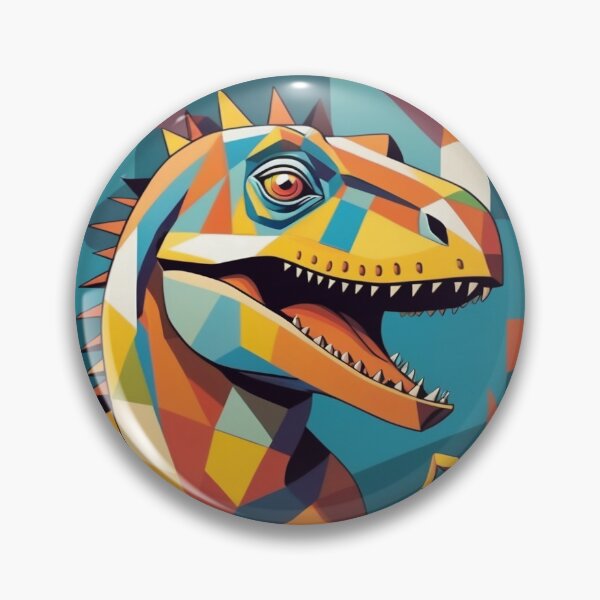 Artikelvorschau, Geometrischer Dino im kubistischen Stil Ver2 entworfen und verkauft von Freak-Scene.
