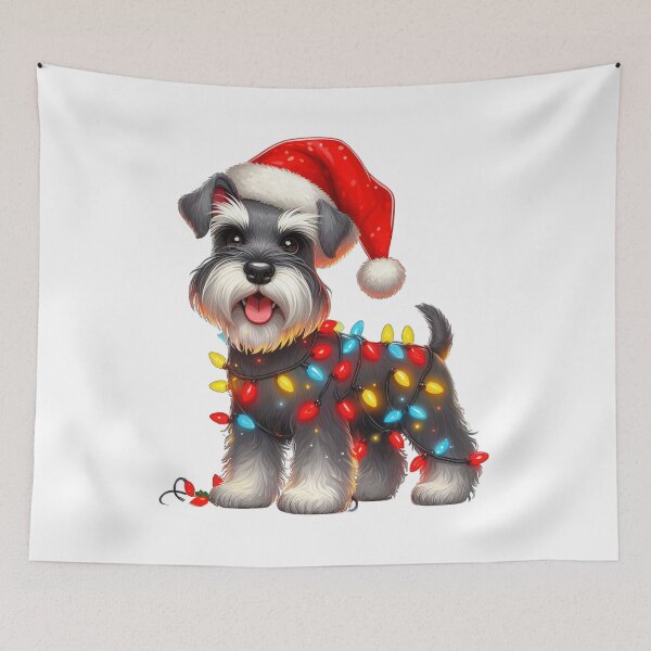 Item preview, Schnauzer Dog Christmas designed and sold by doodIllustrate.