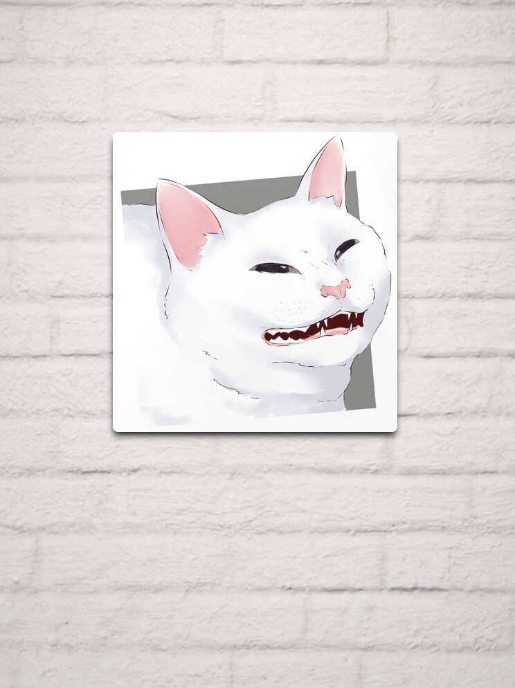 Angry cat aluminium wall art print