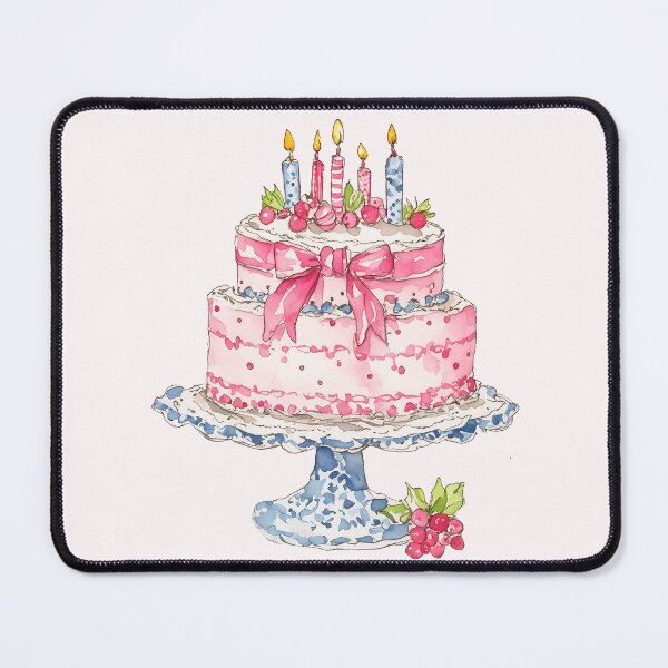 Item preview, Coquette Pink Cake designed and sold by Magnolia Valley Art.