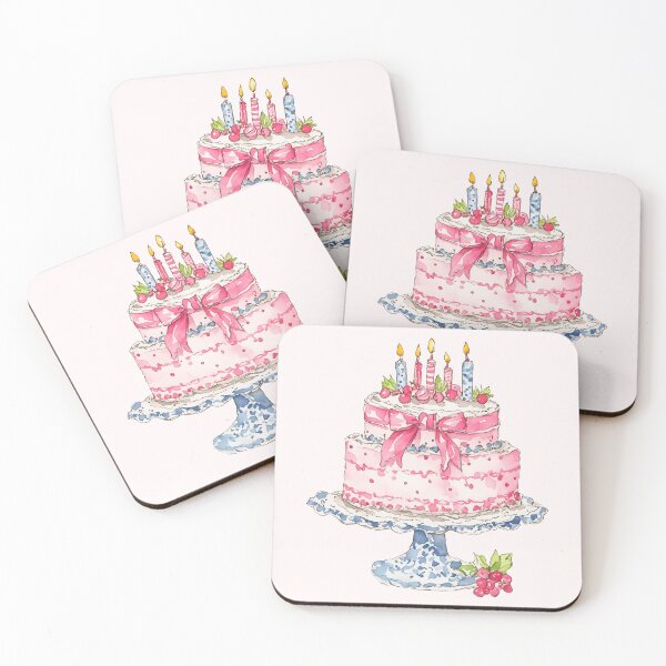 Item preview, Coquette Pink Cake designed and sold by Magnolia Valley Art.