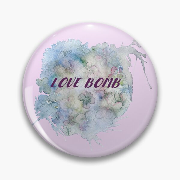 Item preview, Love Bomb - a heart of exploding watercolour hydrangeas designed and sold by RPrince1.