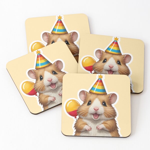 Item preview, Festive Hamster Birthday Party ?? designed and sold by Venta Mix  JellycientArt.