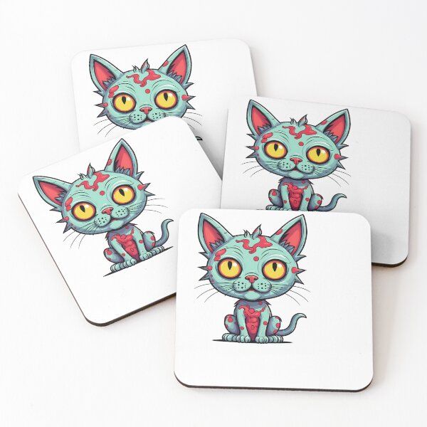 Item preview, Zombie Cat Sticker T-shirt Halloween designed and sold by Travelcases.