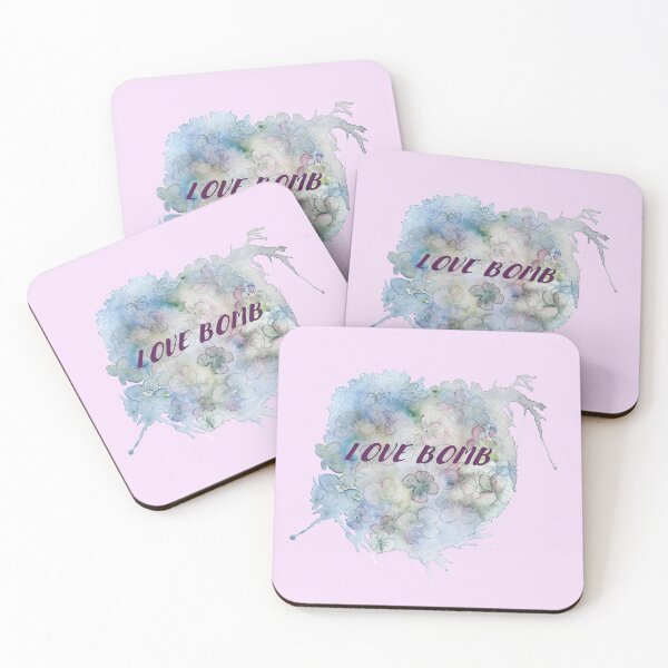 Item preview, Love Bomb - a heart of exploding watercolour hydrangeas designed and sold by RPrince1.