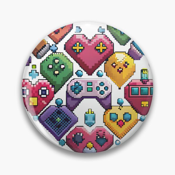 Item preview, Retro Gaming: A pixelated design inspired by 80s arcade games, with elements like joysticks, pixel hearts, and old-school video game consoles. designed and sold by DigitalArtByJoe.
