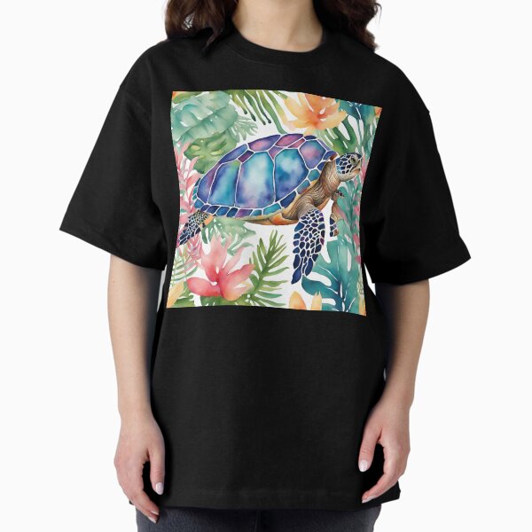 Item preview, Purple Seaturtle Watercolor Tropical Coastal  designed and sold by SeaStarAlex.