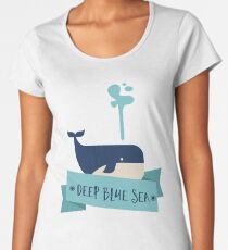 Deep Blue Sea Whale Women's Premium T-Shirt