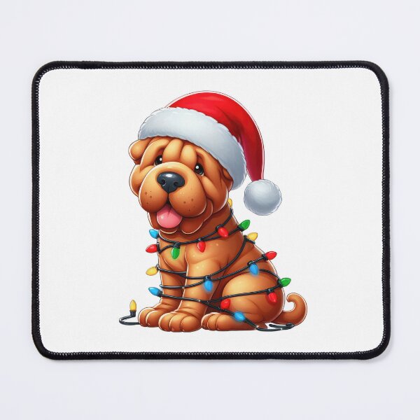 Item preview, Shar Pei Dog Christmas designed and sold by doodIllustrate.