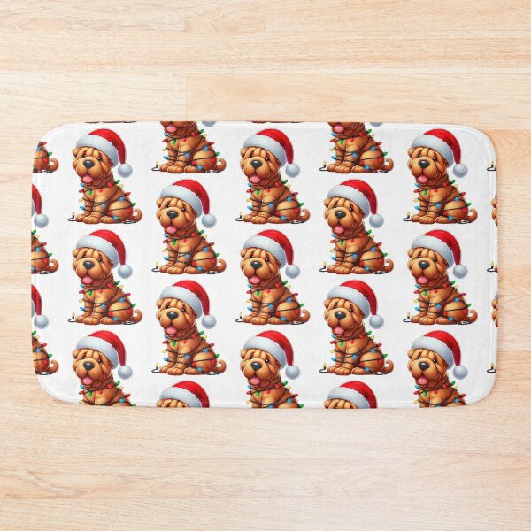 Item preview, Shar Pei Dog Christmas designed and sold by doodIllustrate.