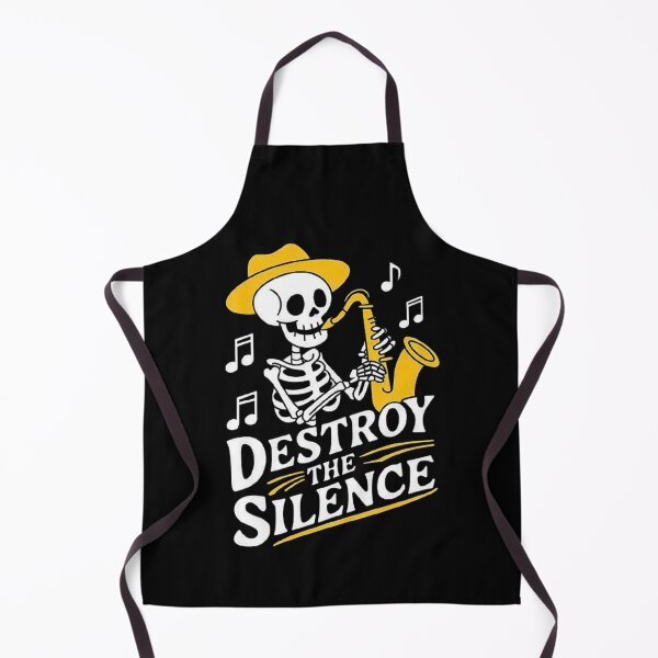 Item preview, Destroy the Silence Saxophone Skeleton Art designed and sold by love3617.