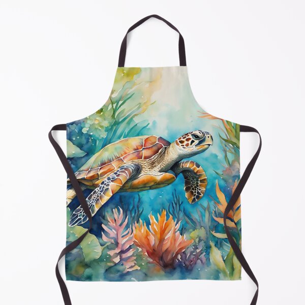 Item preview, Seaturtle Watercolor Tropical Coastal Sealife designed and sold by SeaStarAlex.