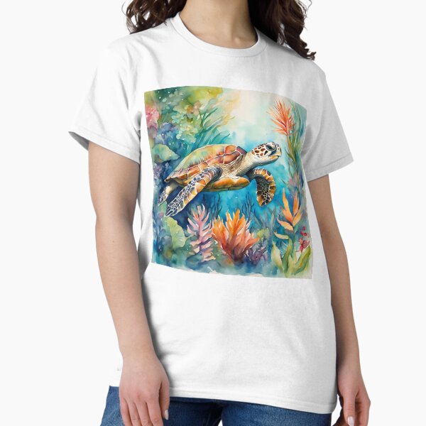 Item preview, Seaturtle Watercolor Tropical Coastal Sealife designed and sold by SeaStarAlex.